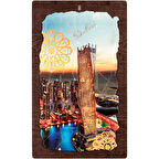 Dubai Temalı Ahşap Fresco Tablo