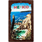 Meksika Temalı Ahşap Fresco Tablo