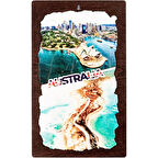 Avustralya Temalı Ahşap Fresco Tablo