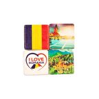 Romanya Temalı Dörtlü Taş Magnet