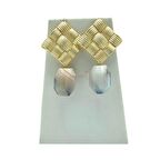 Doğal Taş Akik Küpe Beyaz