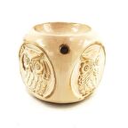 Buhurdanlık Dört Köşeli Baykuş Görünümlü Bej