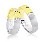 İki Renk Altın Alyans 1303-3