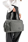 Ultra Hafif Şik ve Su Geçirmez Büyük Boy Omuz, El Seyahat Çantası Gri Model: (571-13-9G)