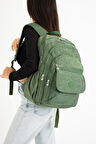 Ultra Hafif Çok Cepli Su Geçirmez Sırt Çantası Unisex Yeşil (Model:571-2A)