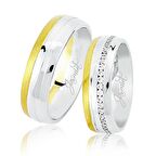 İki Renk Altın Alyans 1306