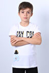 ERKEK ÇOCUK TİŞÖRT STAY COOL BASKILI BİSİKLET YAKA F18
