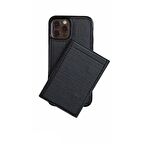 Smcase iPhone 11 Pro Kılıf Kumaş Spor 2-1 Kartlıklı Cüzdan