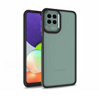 Gpack Samsung Galaxy A12 Kılıf Flora Sert Silikon Arkası Cam Şeffaf