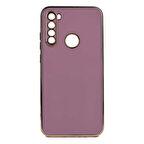 Gpack Xiaomi Redmi Note 8 Kılıf Bark Parlak Silikon Renkli Kenarları Rose