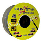TOPKABLO W80 IRONSTAR RG6-U4 80 TEL BEYAZ ANTEN KABLOSU 100 MT;Class