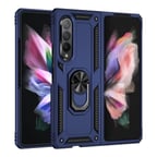 Smcase Samsung Galaxy Z Fold3 5g Kılıf Vega Yüzüklü Çift Katmanlı Tank Kılıf 