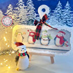 Uretti - Funda 1603 - El Yapımı Penguen Biblo ve Ahşap Supla Pano Dekoratif Set