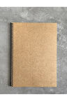 A4 Kareli Spiralli Defter, A4 Boyut (21cm x 29.7cm), 60 Yaprak, 90gr. Ivory, Kraft Kapak