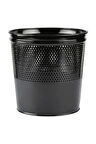 OFİS TİPİ KONİK YARIM DELİKLİ ÇÖP KOVASI SİYAH
