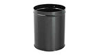 Paslanmaz OFİS TİPİ ÇÖP KOVASI SİYAH