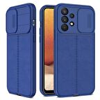 Gpack Samsung Galaxy A73 Kılıf Kamera Sürgülü Deri Dokulu Mat Silikon 