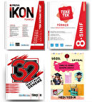 PRUVA AKADEMİ YAYINLARI 8.SINIF TÜRKÇE İKON SORU BANKASI+32 HAFTA TÜRKÇE DENEME+TÜRKÇE TEKE TEK+HEDİYE