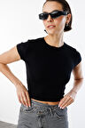 Kısa Kollu Kadın Crop T-shirt CROP-T-SHIRT