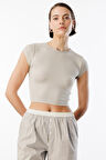 Kısa Kollu Kadın Crop T-shirt CROP-t-shirt