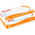 Beybi Lateks Pudralı Muayene Eldiveni S (Small) 100 Lü