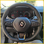 Renault Clio 5 Araca Özel Direksiyon Kılıfı (Noktalı Karbon)