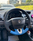 Renault Fluence Touch Araca Özel Direksiyon Kılıfı (Soft Nokta Düz Mavi Deri Mavi İp)