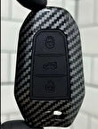 Citröen C3 C4 C5 Aircross Karbon Anahtar Koruma Kılıfı Anahtarsız Çalıştırmaya Uygundur