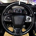 Honda Civic Fc5 Araca Özel Direksiyon Kılıfı (5D KRİSTAL KARBON NOKTA)