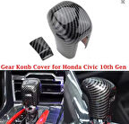 Honda Civic Fc5 Fk7 İçin Uyumlu Karbon Desenli Vites Topuzu 2'Lİ SET