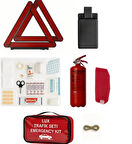 Araç Trafik Seti Ilk Yardım Seti Tuvtürk Muayene Uyumlu 1 kg Yangın Tüpü Çantalı Trafik Set