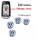 Volkswagen Polo Golf Passat Tiguan Arteon Touareg Caddy Jetta Beetle  Kumanda Logo Çap 14 mm 4 ADET