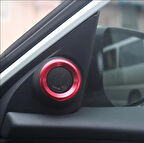 Honda Civic 2016-2019 için, Kırmızı Renk Daire Hoparlör Çercevesi 2 ADET