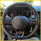 Clio 5 Araca Özel Direksiyon Kılıfı (Noktalı Karbon) F1 OLMAYAN DİREKSİYONA UYGUNDUR