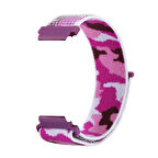 Gpack Huawei Watch 3 Classic Kordon Cırtcırt Asker Desenli Kumaş Ayarlanabilir 