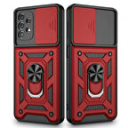 Gpack Samsung Galaxy A13 4G Kılıf Tank Aramid Sürgülü Vega YüzüklüNano 