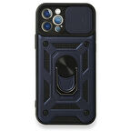 Gpack Apple iPhone 12 Pro Kılıf Tank Aramid Sürgülü Vega YüzüklüNano 