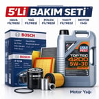 BOSCH Seat Leon 1.6 Dizel Liqui Moly 4200 Motor Yağı Filtre Seti (2010-2012) 5 Li