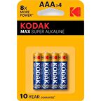 Kodak K3A-4 Max Alkaline AAA İnce Kalem Pil 4’lü