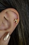M Harfi Piercing Helix Kıkırdak Lob Tragus