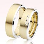 Harem Altın Sarı Beyaz Altın Alyans 1401-1