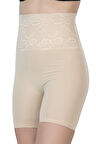 Emay Önü Dantelli  Yüksek Bel Boxer Korse 2091 Ten