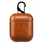 Gpack Apple Airpods Kılıf Suni Deri Kancalı Silikon SF9