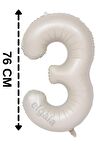 Folyo Balon 3 Rakamı Helyum Balon 76 cm