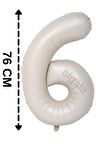 Folyo Balon 6 Rakamı Helyum Balon 76 cm