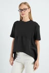 Basic Arkası Uzun Oversize Tişört