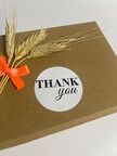 Thank You Siyah Yazılı Yuvarlak Yapışkanlı Etiket 3x3 cm 150 adet