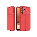 Smcase Samsung Galaxy M23 Kılıf Lensi Kamera Korumalı Deri Dokulu Silikon 