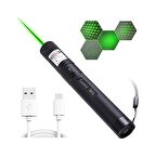 Gaman High POWER Yeni Nesil Süper Parlak Micro Usb Şarjlı Lazer Pointer Yüksek Güçlü 5-10km