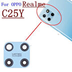 Tkgz Oppo Realme C25Y Arka Kamera Camı Lens Yapışkanlı